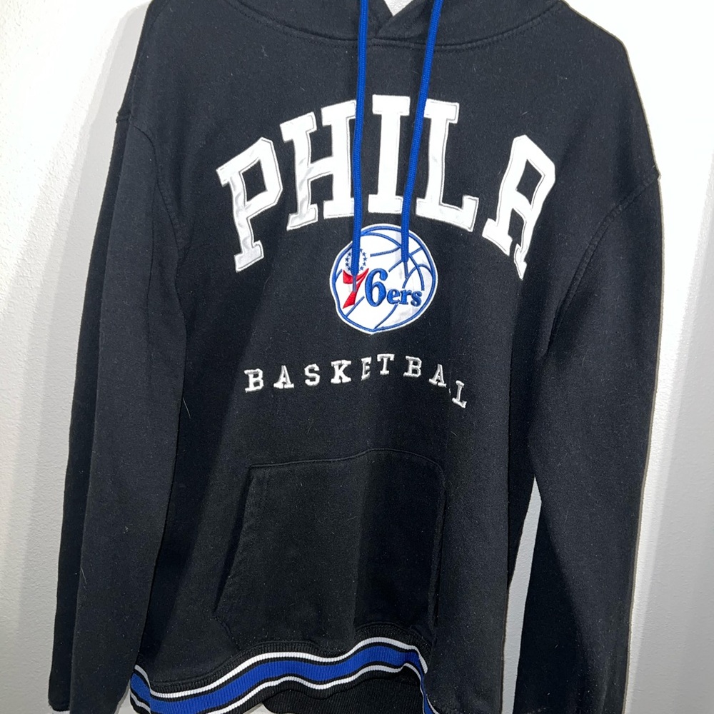 NBA Black Hoodie with Blue Accents